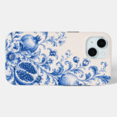 Étui de téléphone botanique Grenade Bleue (Verso (horizontal))