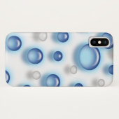 Étui de téléphone - Bulles bleues (Dos (Horizontal))
