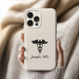 Étui de téléphone Caducée personnalisé Cadeau Infi