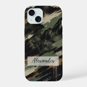Étui de téléphone camouflage avec silhouette de mo