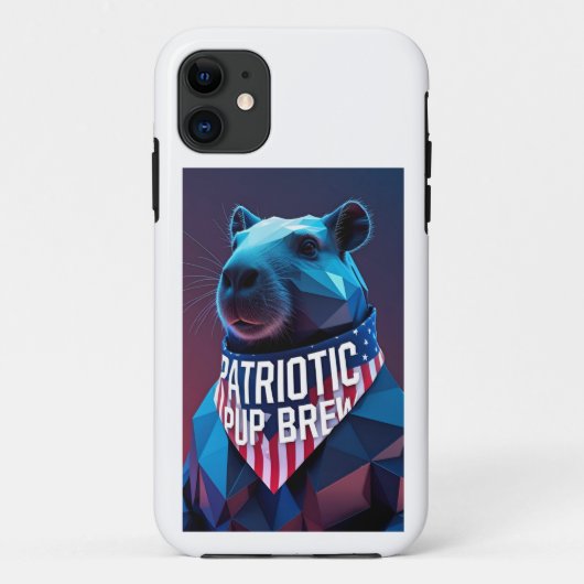 Étui de téléphone capybara géométrique (Dos)