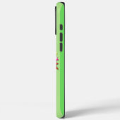 Étui de téléphone cellulaire à rayure verte HAMbW (Verso / Gauche)