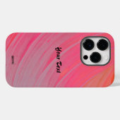 Étui de téléphone cellulaire à tourbillon rose HAm (Verso (horizontal))