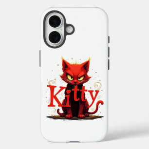 Étui de téléphone Chat Kitty Rouge