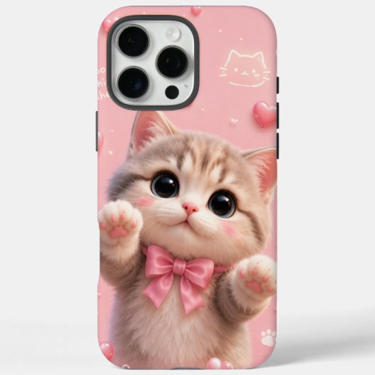 Étui de téléphone chat mignon (Verso)