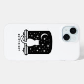 Étui de téléphone Chat Mignon Design Nuit Minimali (Verso (horizontal))