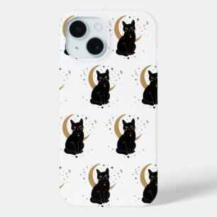 Étui de téléphone chat noir