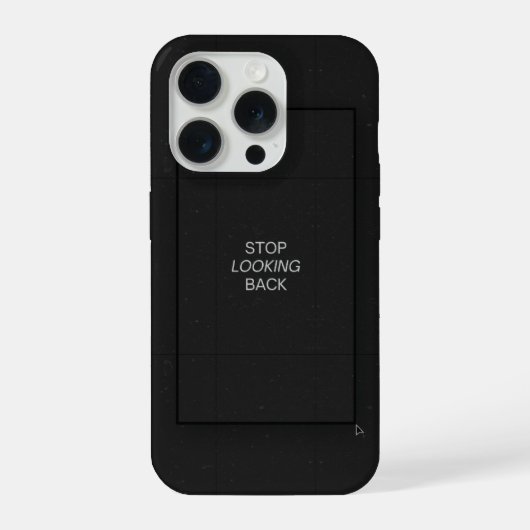 Étui de téléphone citation esthétique noir minimal (Verso)