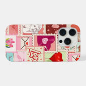 Étui de téléphone Collage Amour | Esthétique Rose (Verso Horizontal)