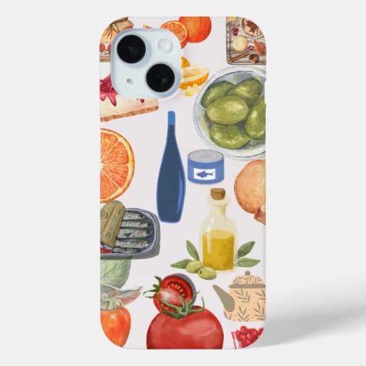 Étui de téléphone Collage de Nourriture Gourmet (Verso)