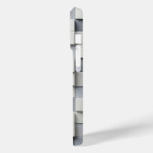 Étui de téléphone cube gris et blanc 3D moderne mi (Verso / Gauche)