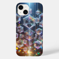 Étui de téléphone Cubes Géométriques Cybernétiques