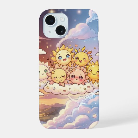 Étui de téléphone Cute Sun Friends Sky (Verso)