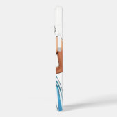 Étui de téléphone de concours Blue et or paillette (Verso / Gauche)