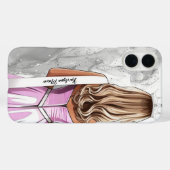 Étui de téléphone de concours Silver Glam Pageant (Verso (horizontal))