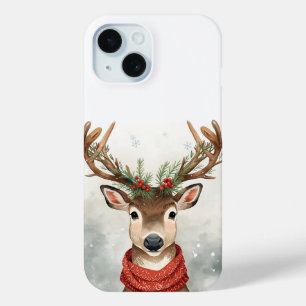 Étui de téléphone de Noël avec renne mignon pour u