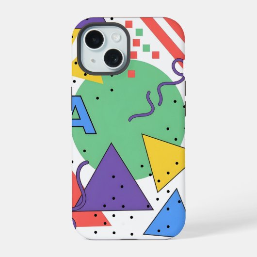 Étui de téléphone de style Memphis Dopamine Décor (Verso)