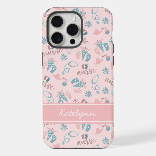 Étui de téléphone d'infirmière de bébé mignon | No (Verso)