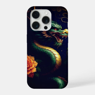 Étui de téléphone dragon chinois majestueux.