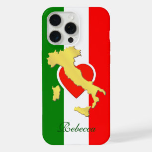 Étui de téléphone Drapeau Italien Monogrammé Carte