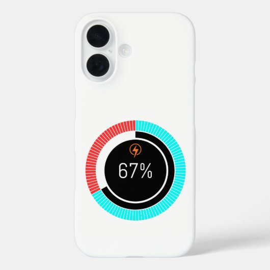Étui de téléphone drôle Aura Brainrot 67 % chargé (Verso)