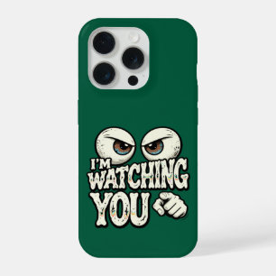 Étui de téléphone drôle "JE VOUS REGARDE" avec des