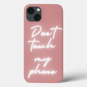 Étui de téléphone écriture néon