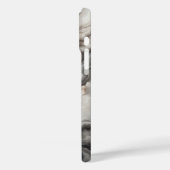 Étui de téléphone en agate noire fumée de luxe - D (Verso / Gauche)