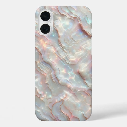 Étui de téléphone en agate perlée de luxe - Irides (Verso)