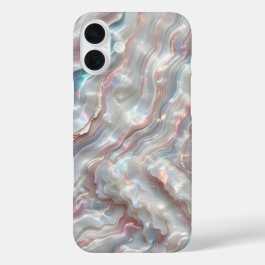 Étui de téléphone en agate perlée de luxe - Irides (Verso)