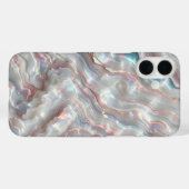 Étui de téléphone en agate perlée de luxe - Irides (Verso (horizontal))