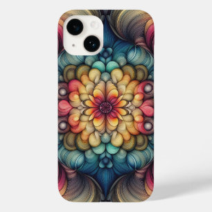 Étui de téléphone en art linéaire moderne vibrant