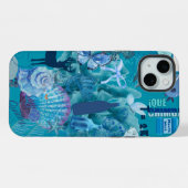 Étui de téléphone en collage Océan Bleu (Verso Horizontal)