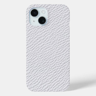 Étui de téléphone en cuir blanc texturé classique