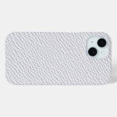 Étui de téléphone en cuir blanc texturé classique (Verso (horizontal))