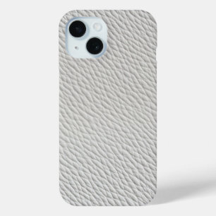 Étui de téléphone en cuir gris clair texturé