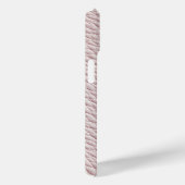 Étui de téléphone en cuir texturé rose tendre (Verso / Droite)
