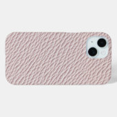 Étui de téléphone en cuir texturé rose tendre (Verso (horizontal))