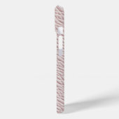 Étui de téléphone en cuir texturé rose tendre (Verso / Gauche)