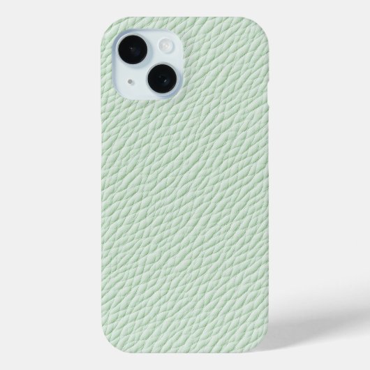 Étui de téléphone en cuir texturé vert menthe (Verso)