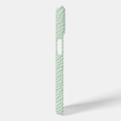 Étui de téléphone en cuir texturé vert menthe (Verso / Droite)
