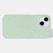 Étui de téléphone en cuir texturé vert menthe (Verso (horizontal))