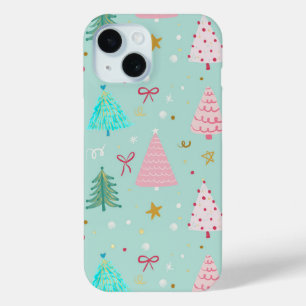 Étui de téléphone en forme d'arbre de Noël festif