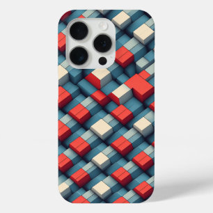 Étui de téléphone en forme de cube géométrique 3D