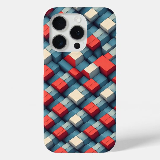 Étui de téléphone en forme de cube géométrique 3D (Verso)