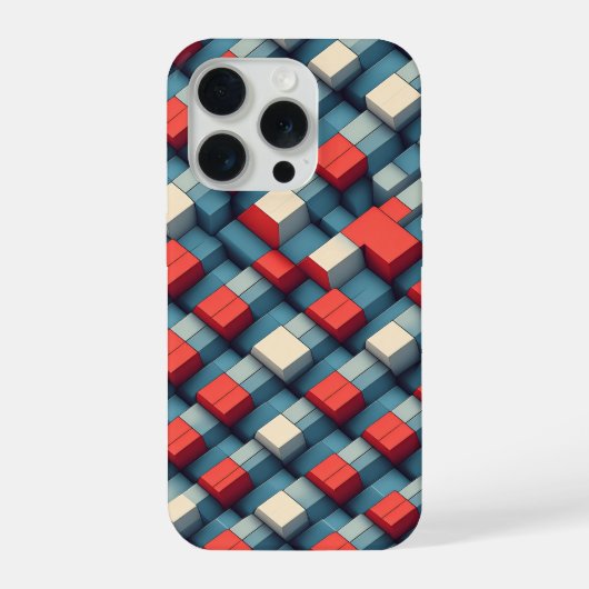 Étui de téléphone en forme de cube géométrique 3D (Verso)