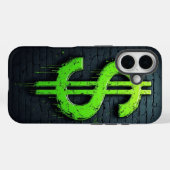 Étui de téléphone en forme de signe dollar graffit (Verso (horizontal))