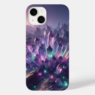 Étui de téléphone en grappe de cristal violet lumi