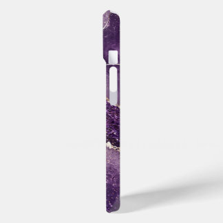 Étui de téléphone en marbre à paillettes violettes