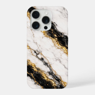 Étui de téléphone en marbre blanc luxe avec veine